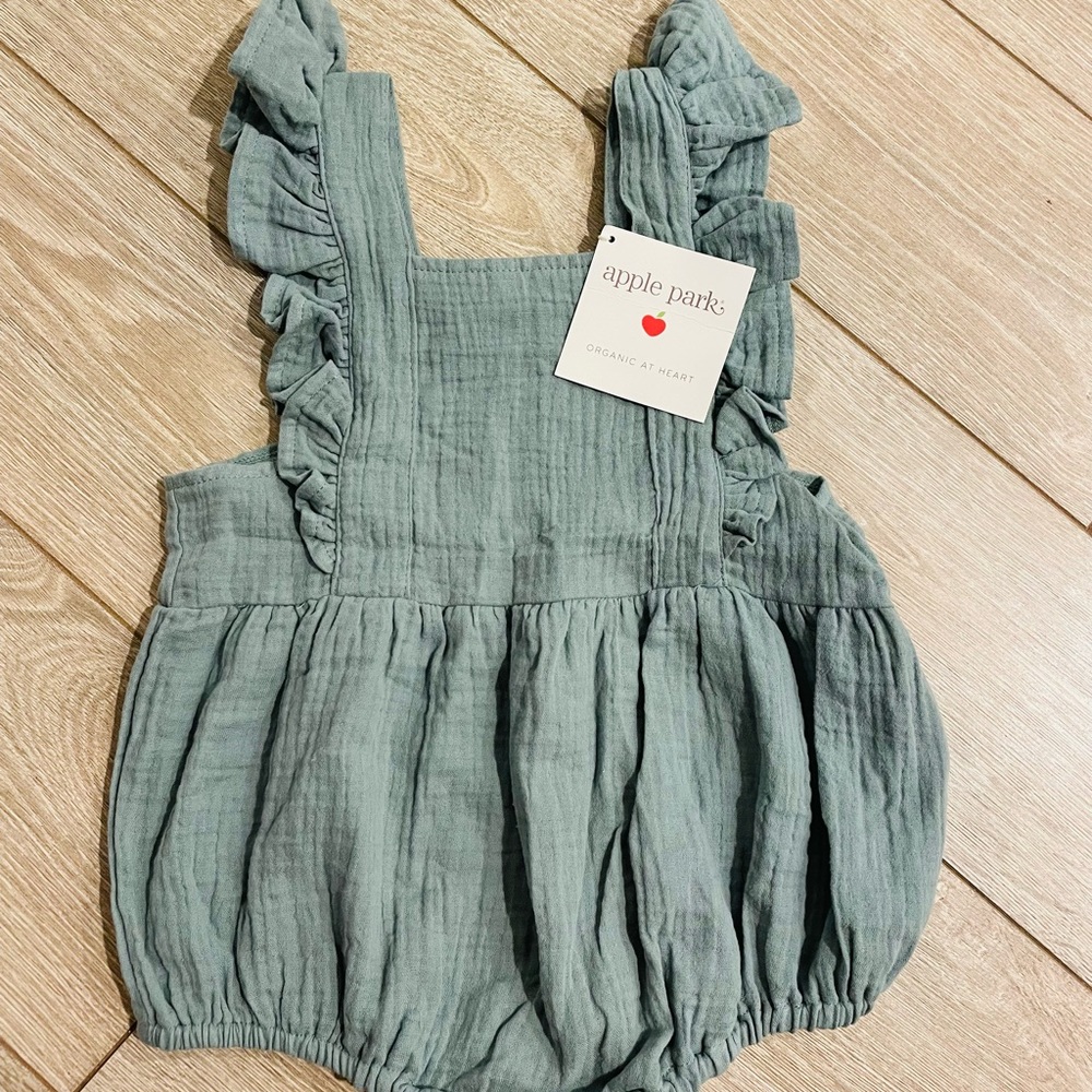 Green romper 18 to 24 months new with tags